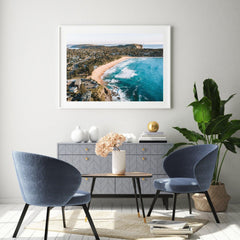 Avalon Beach Art Print-Print-Medium-White Frame-Landscape-Through Our Lens