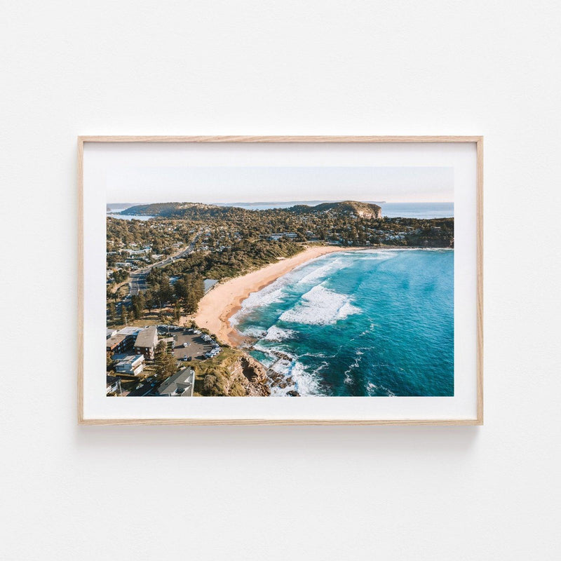 Avalon Beach Art Print-Print-Small-Oak Frame-Landscape-Through Our Lens