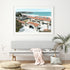 Bondi Pavilion architectural view in white frame - Sydney coastal photography wall art