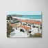 Bondi Pavilion coastal architecture in white frame - Sydney beach wall art