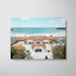Bondi Pavilion coastal architecture in white frame - Sydney beach landmark wall art