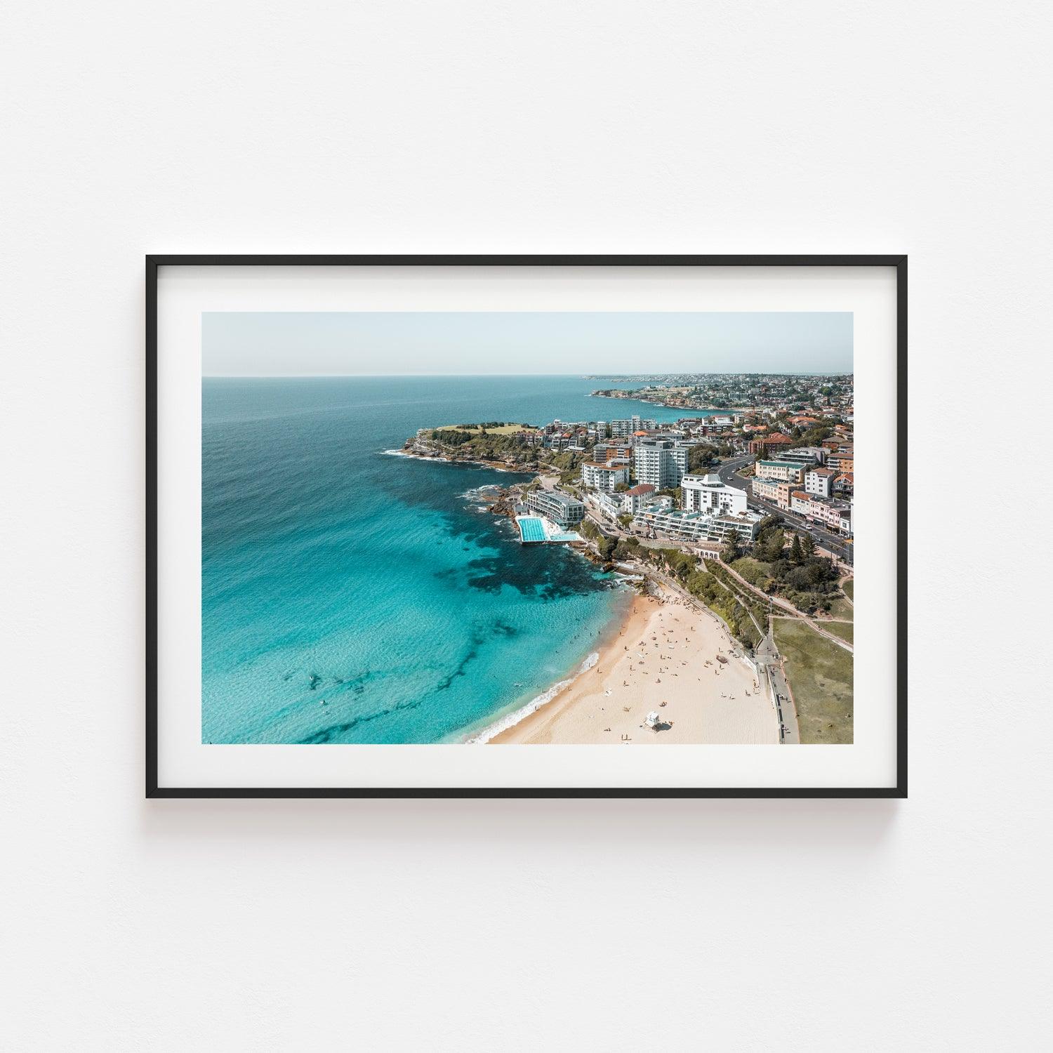 Bondi Views Art Print-Print-Through Our Lens-Black Frame-Small-Landscape-Through Our Lens
