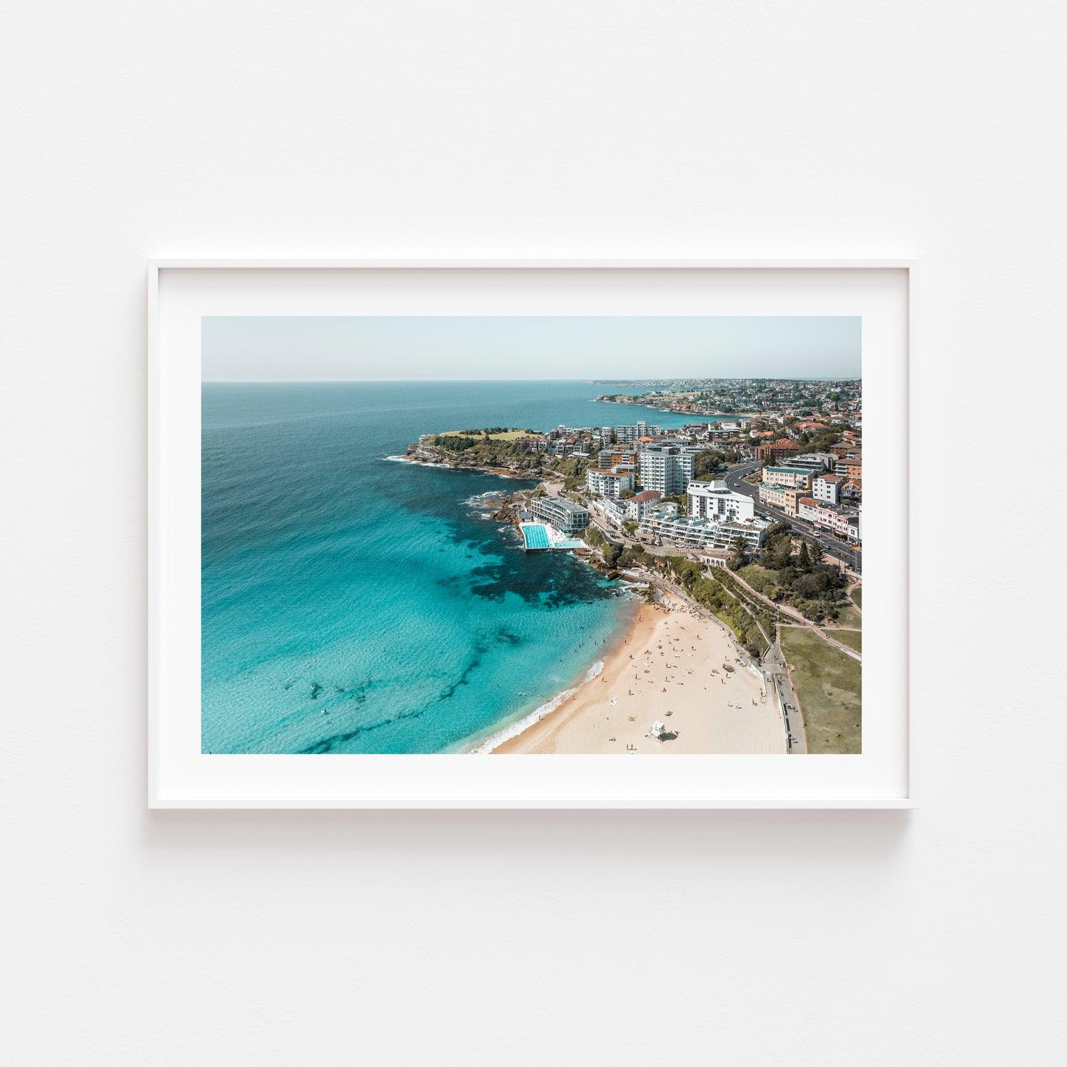 Bondi Views Art Print-Print-Through Our Lens-White Frame-Small-Landscape-Through Our Lens