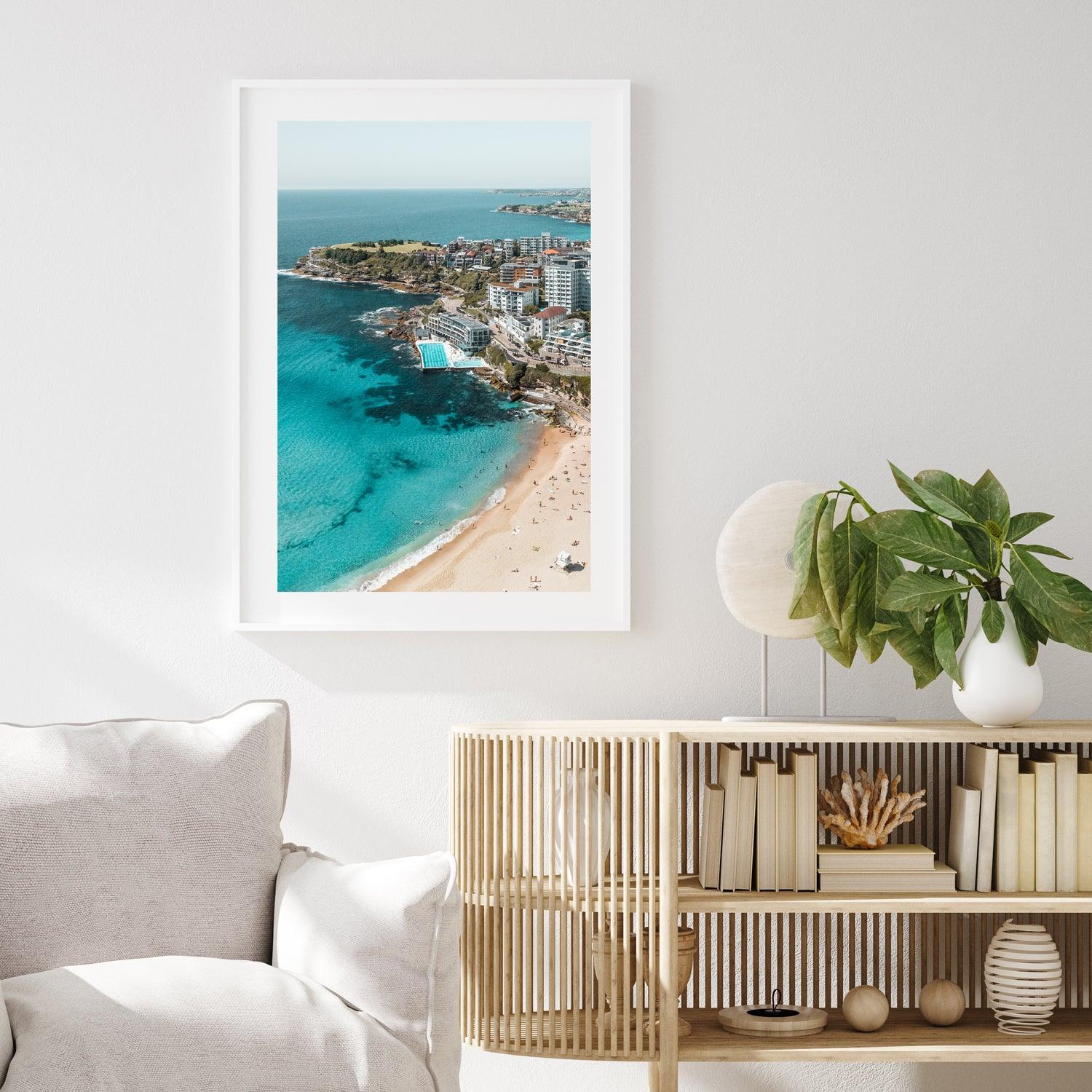 Bondi Views Art Print-Print-Through Our Lens-White Frame-Small-Portrait-Through Our Lens