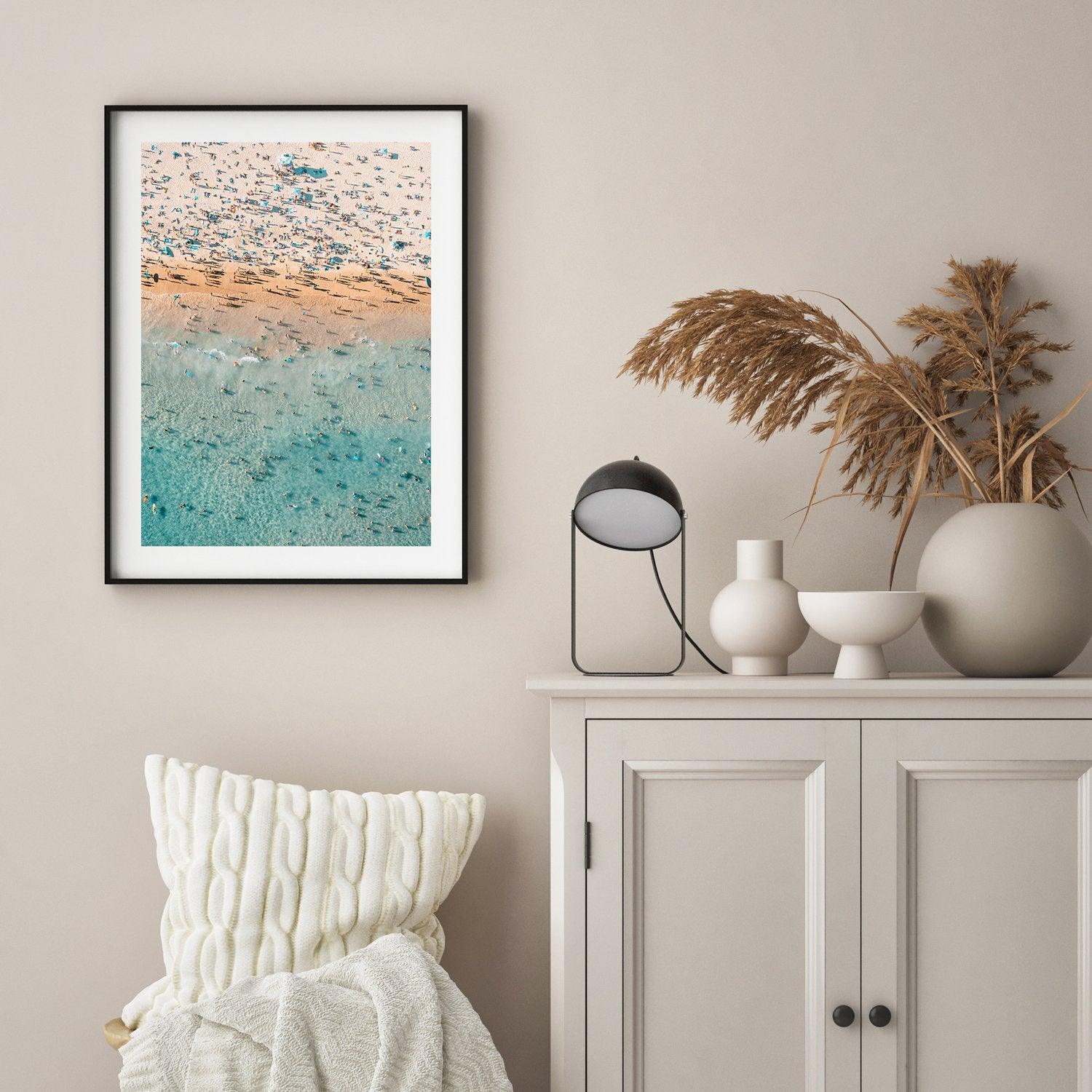 Bondi Summer Art Print-Print-Small-Black Frame-Portrait-Through Our Lens