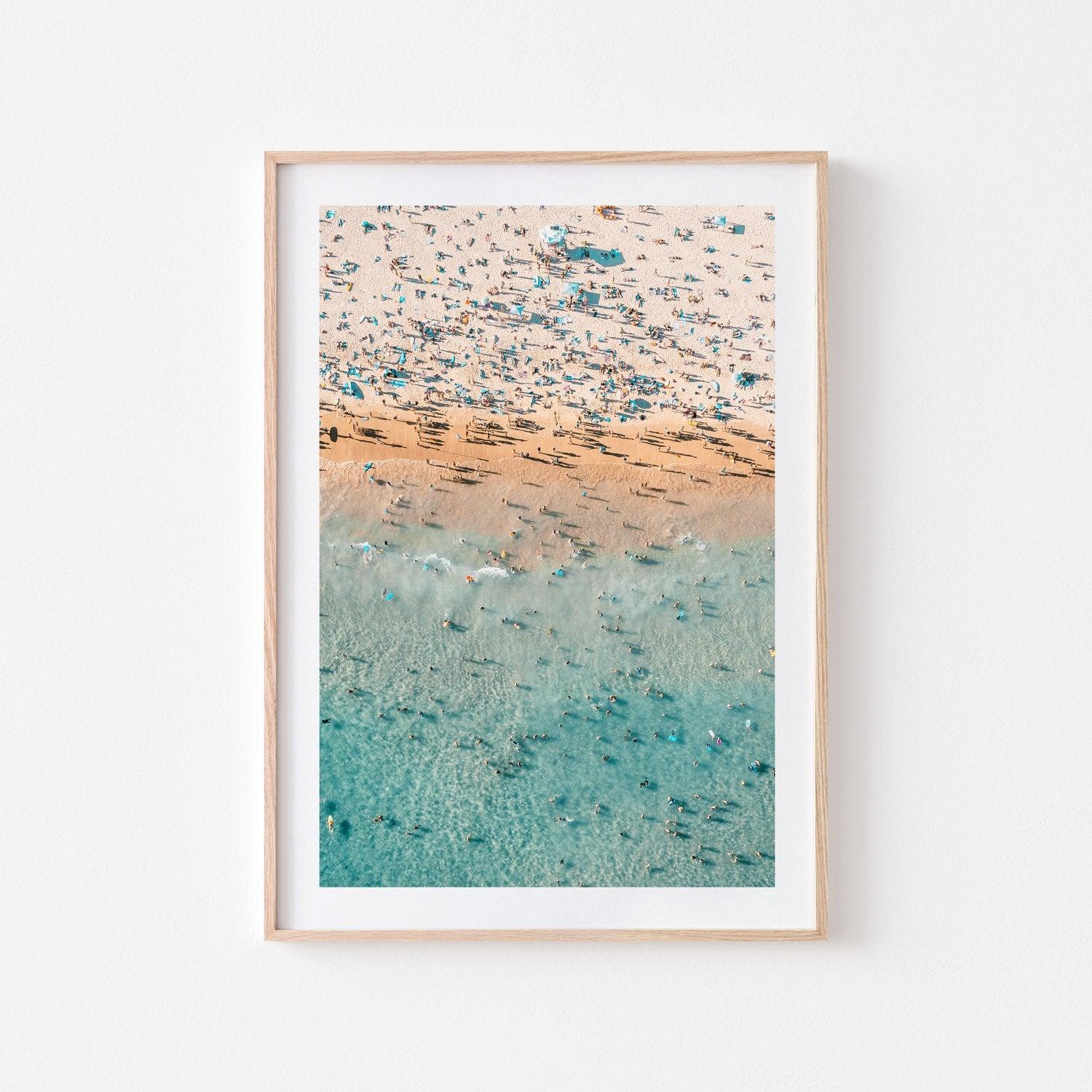 Bondi Summer Art Print-Print-Small-Oak Frame-Portrait-Through Our Lens