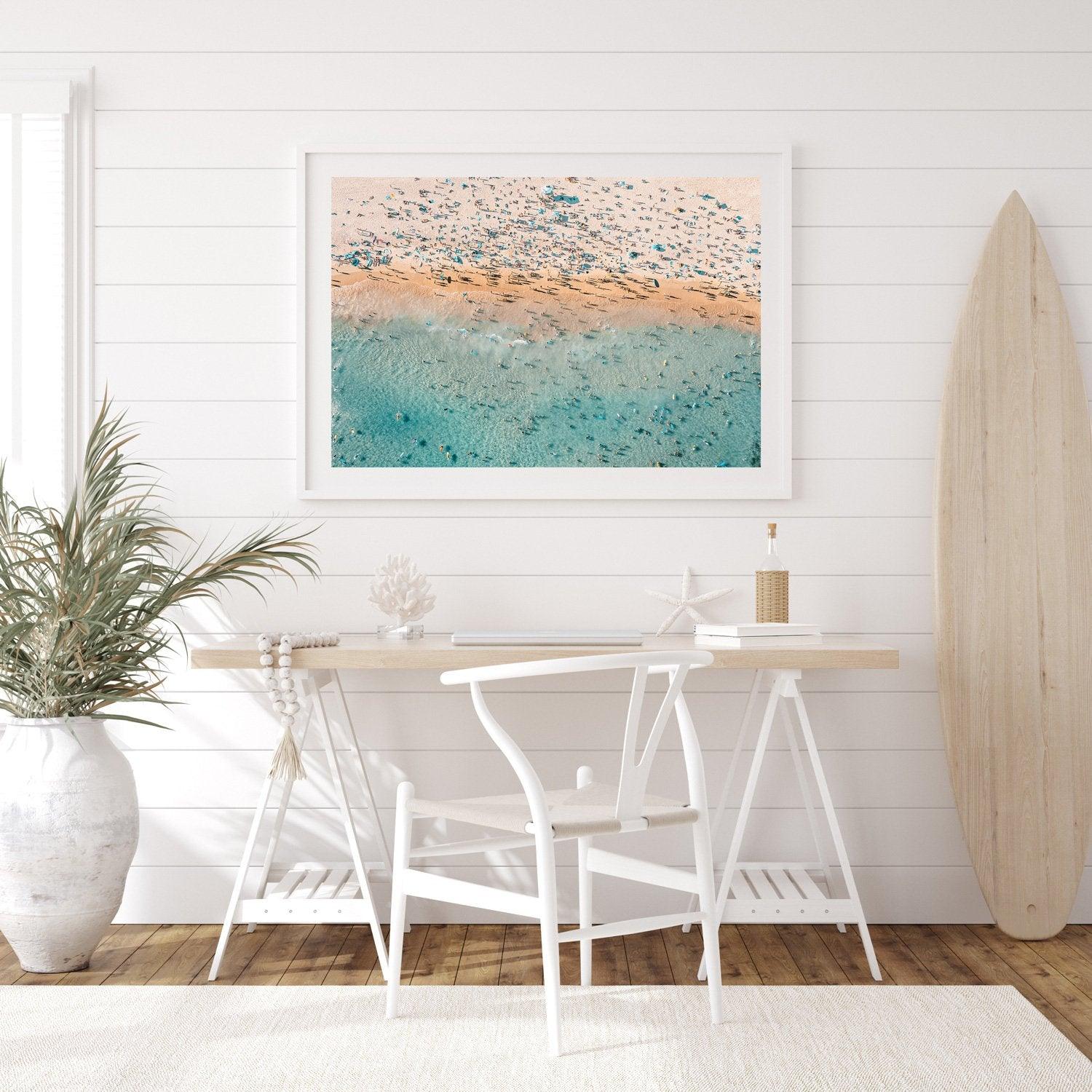 Bondi Summer Art Print-Print-Small-White Frame-Landscape-Through Our Lens