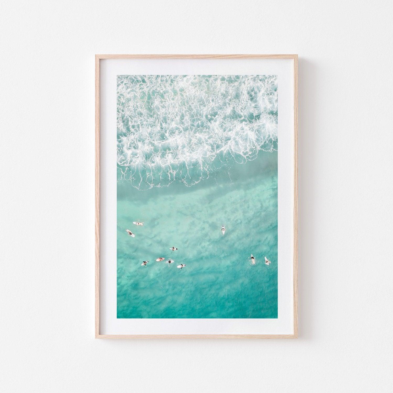 Blue Gradient Art Print-Print-Small-Oak Frame-Through Our Lens