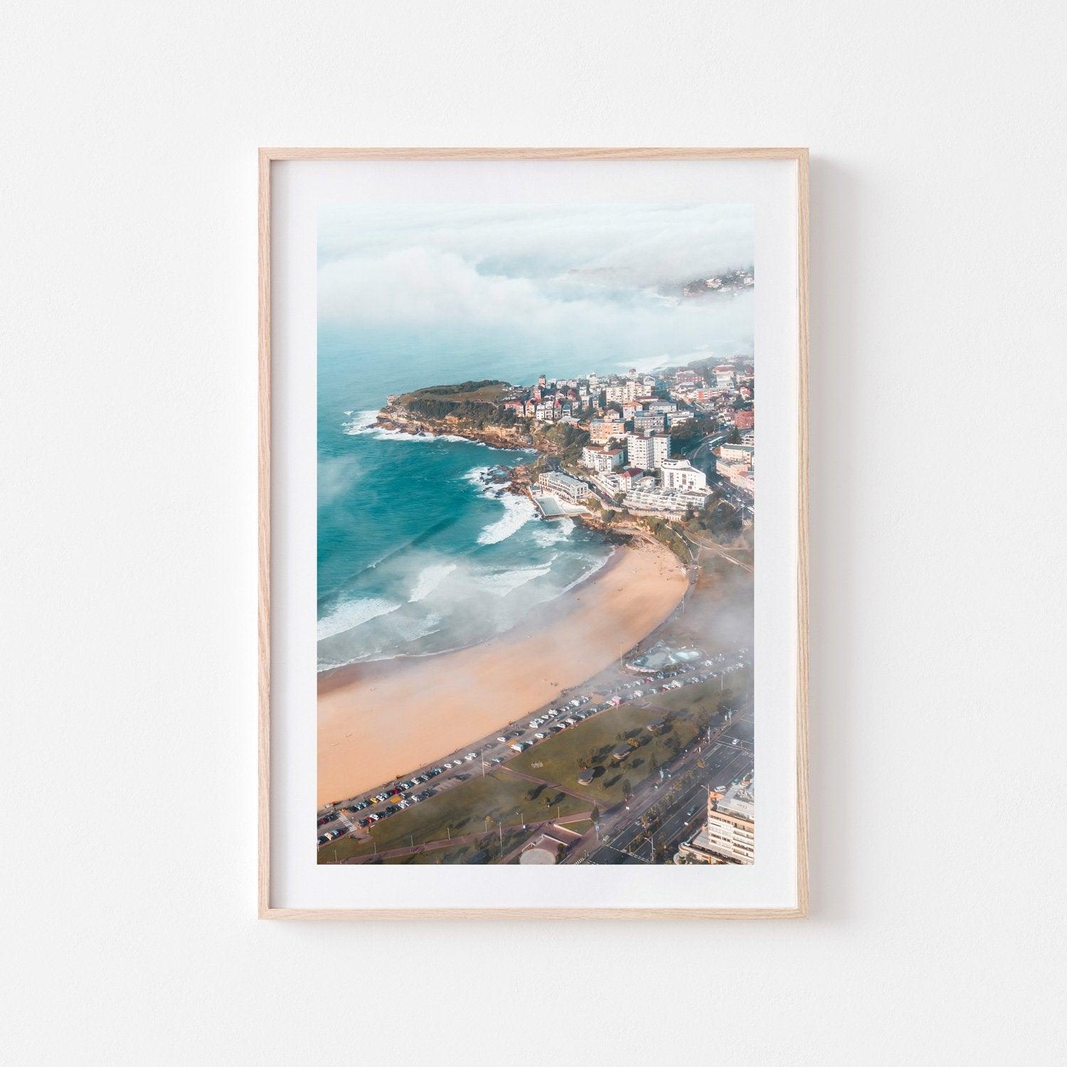 Bondi Fog Art Print-Print-Small-Oak Frame-Through Our Lens