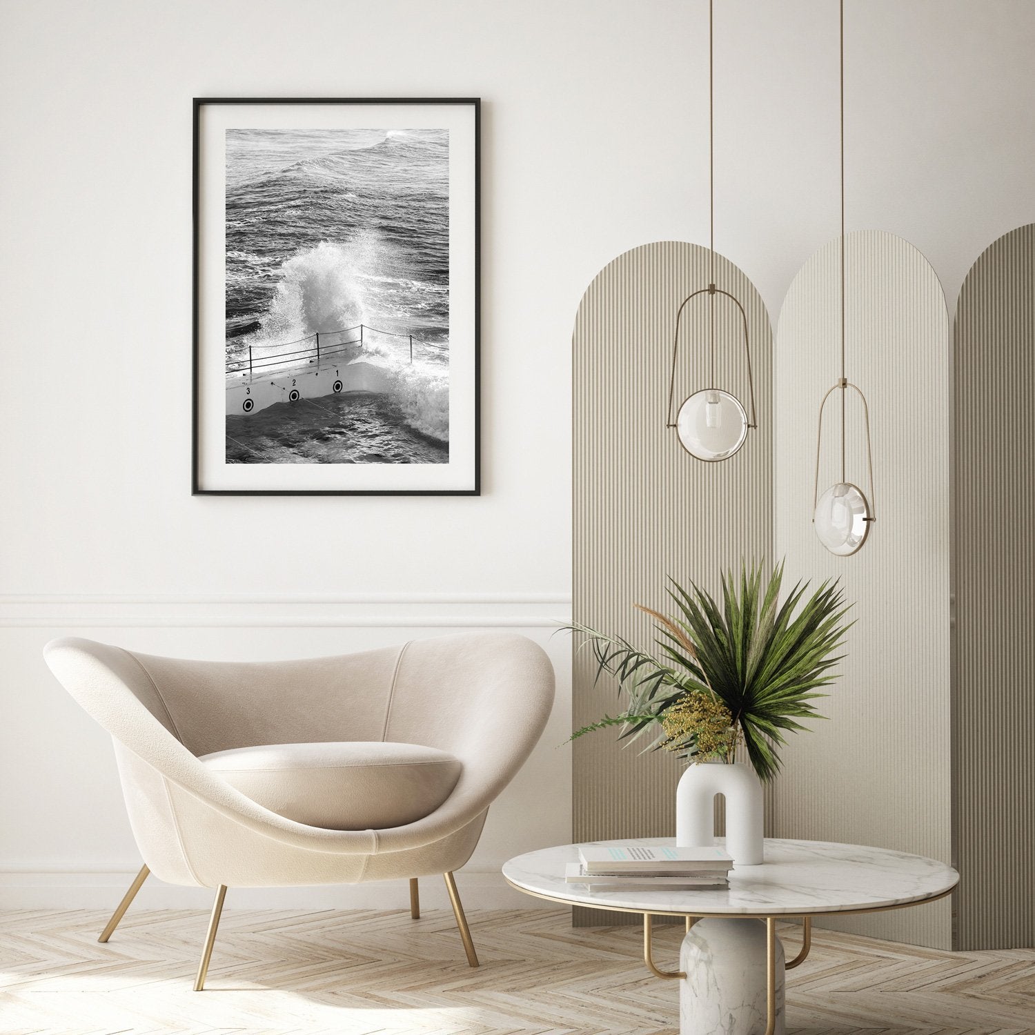 White Splash Wall Art Print-Print-Small-Black Frame-Through Our Lens