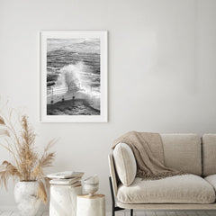 White Splash Wall Art Print-Print-Small-White Frame-Through Our Lens