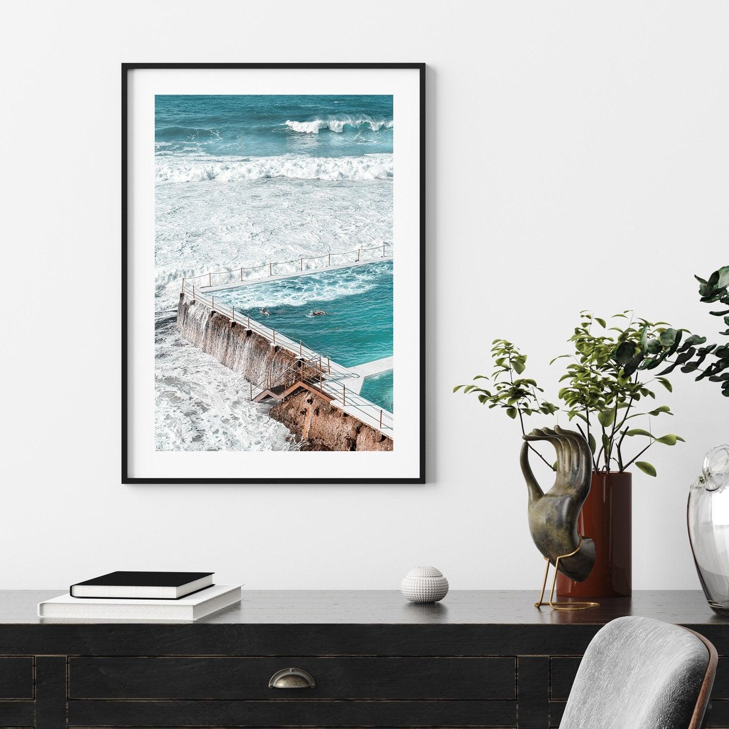 Icebergs Hustle Art Print-Print-Small-Black Frame-Through Our Lens
