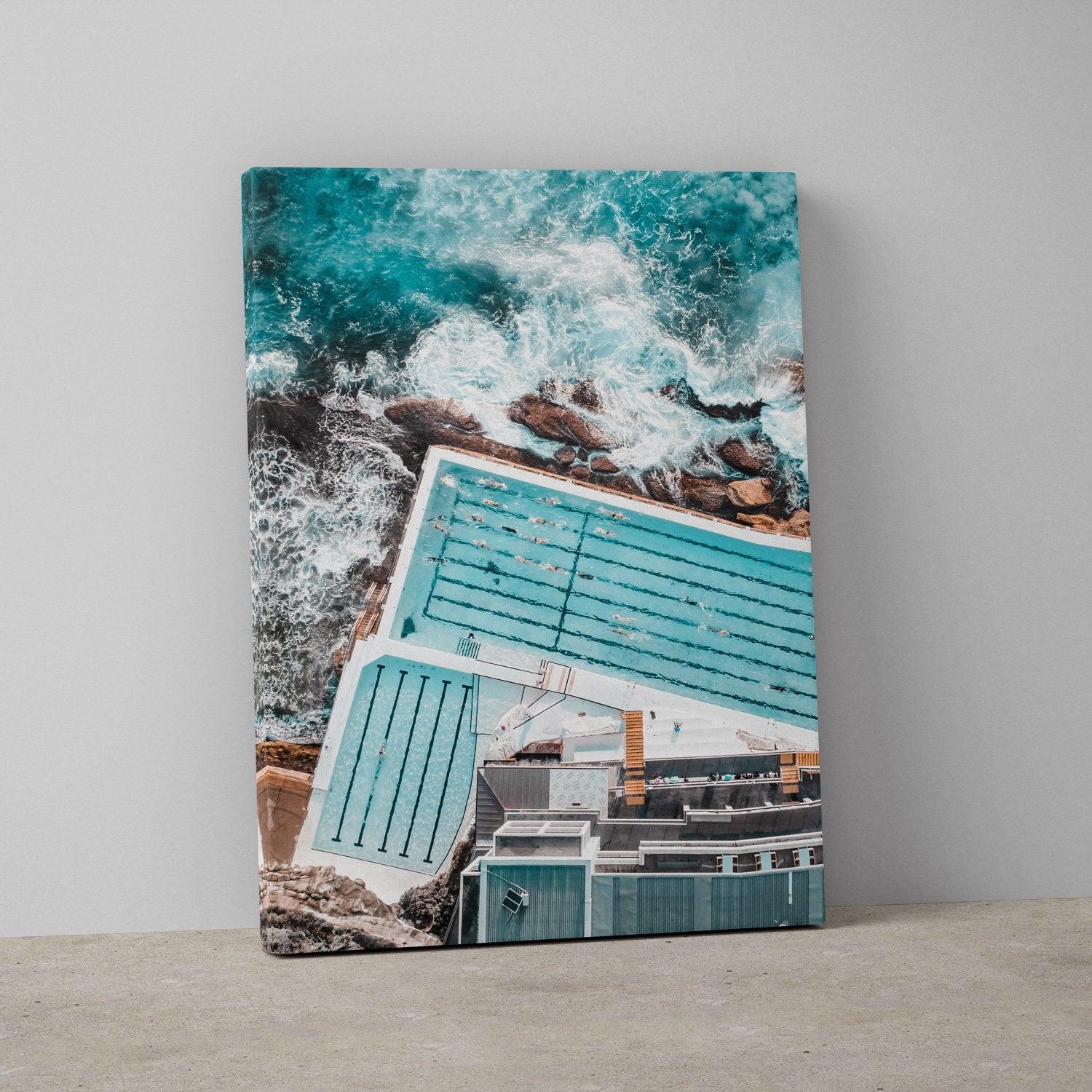 Icebergs Blues Art Print-Print-Small-Stretched Canvas-Through Our Lens