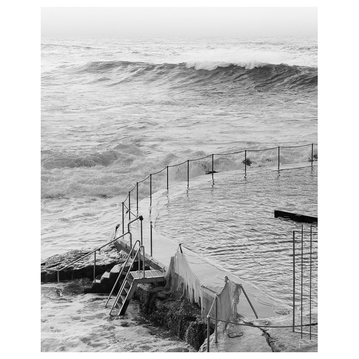 Bronte Baths Black and white Wall Art Print-Print-Through Our Lens