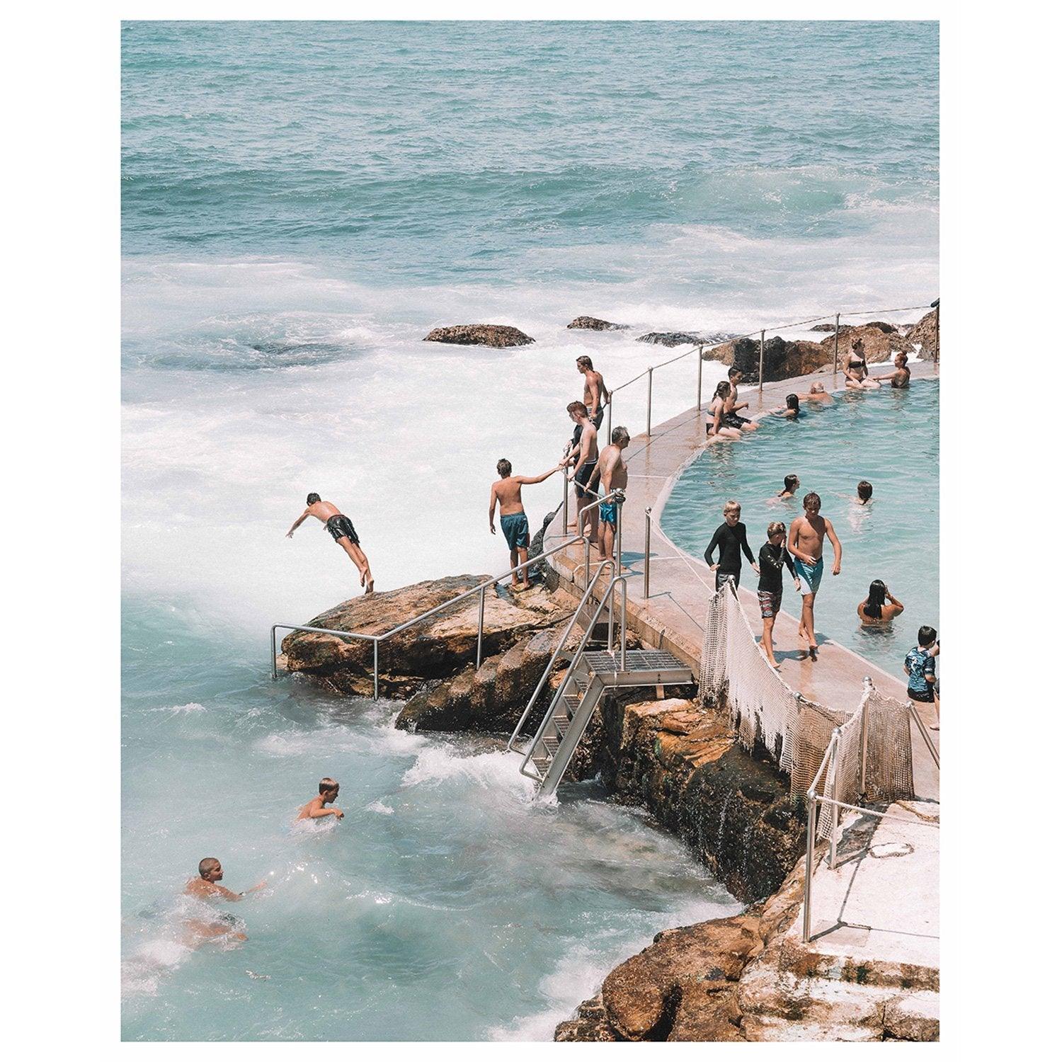 Bronte Roack Pool Summer Leap into The ocean Art Print
