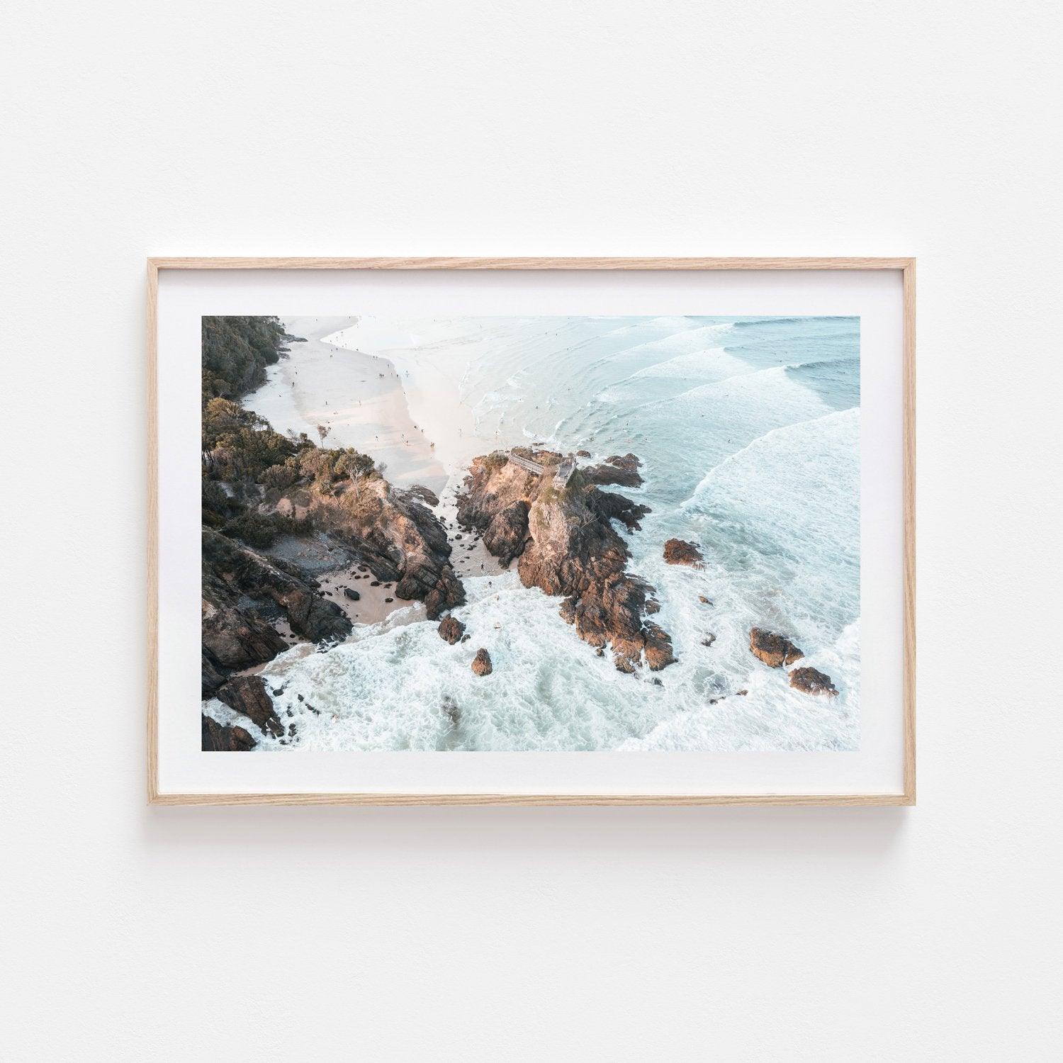 Byron Living Art Print-Print-Small-Oak Frame-Landscape-Through Our Lens