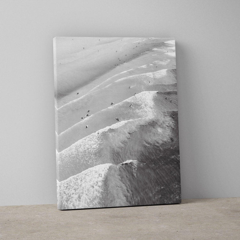 Breaking Waves Wall Art Print-Print-Small-Stretched Canvas-Through Our Lens