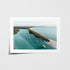 Callala Beach aerial seascape in white frame - Jervis Bay coastal photography wall art