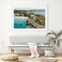 Camp Cove coastal landscape in white frame - Sydney beach photography wall art