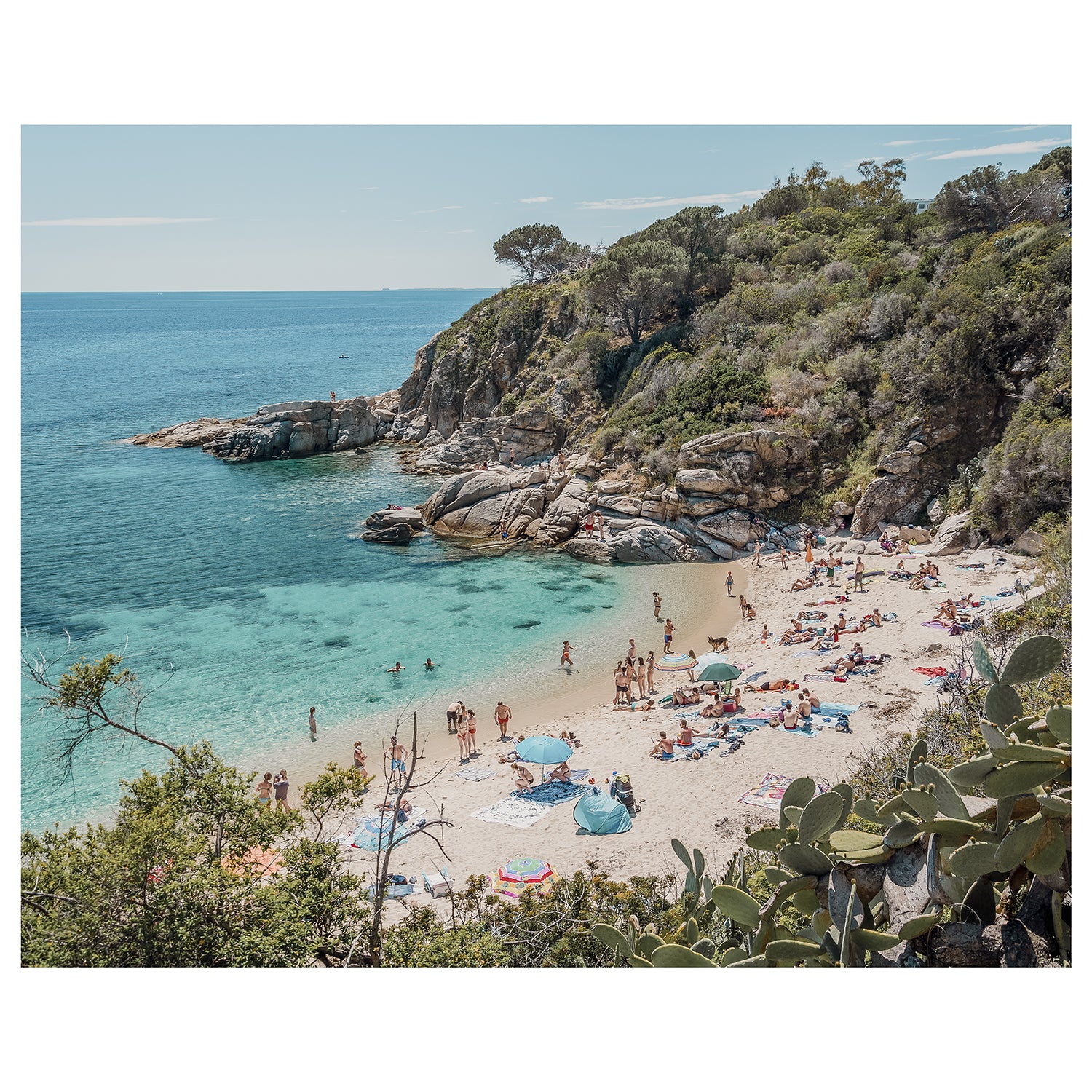 Ciao Bella Italian coastal lettering - typography wall art print for beach homes