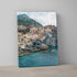 Cinque Terre Italian coastal village in white frame - Mediterranean landscape wall art