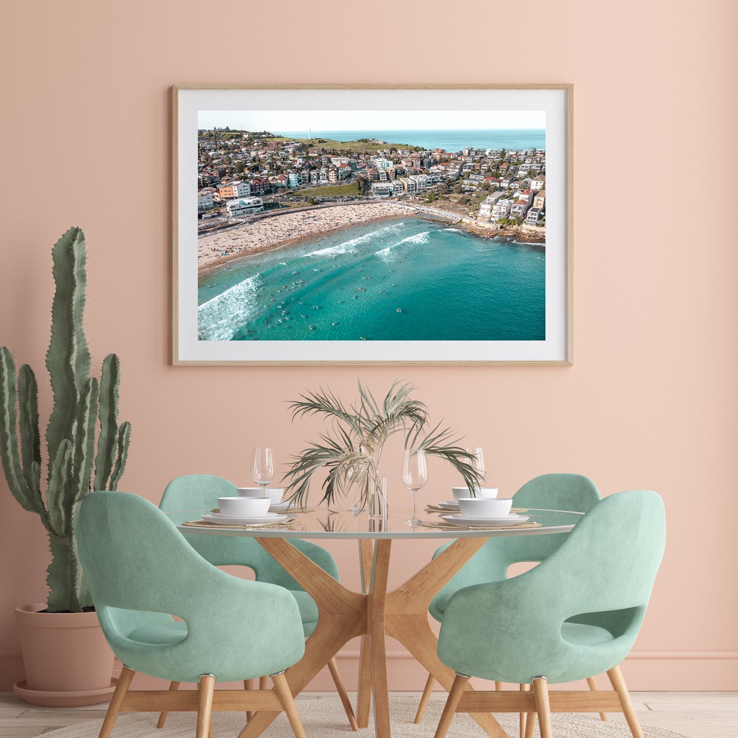 Crisp Bondi Morning Art Print-Print-Through Our Lens-Oak Frame-Small-Through Our Lens