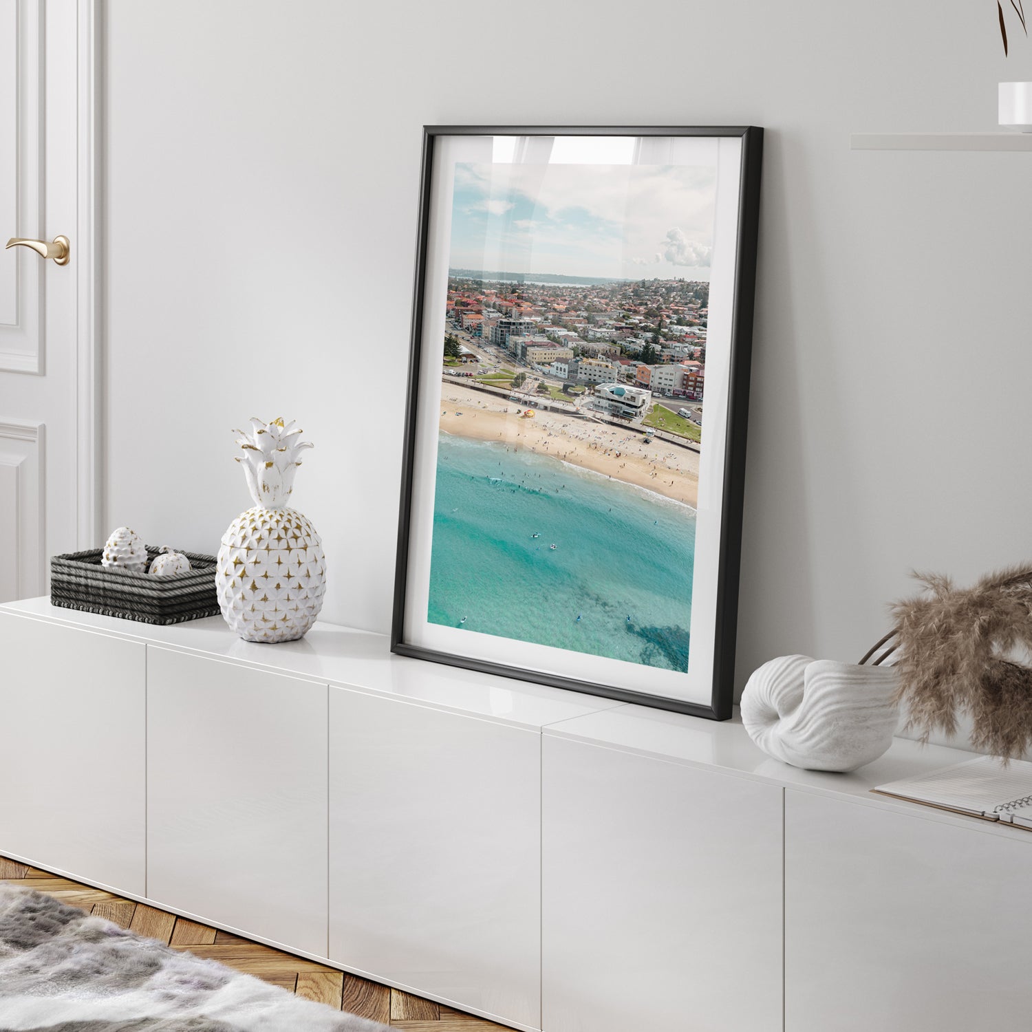 North Bondi Surf Club in a Black Frame Portrait Art Print by Through Our Lens