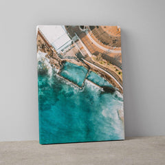 Coogee Pools Art Print-Print-Through Our Lens-Stretched Canvas-Small-Through Our Lens