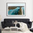 Currambene Creek aerial view in black frame - coastal landscape wall art for modern homes