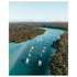 Currambene Creek aerial view in Jervis Bay - unframed coastal landscape wall art