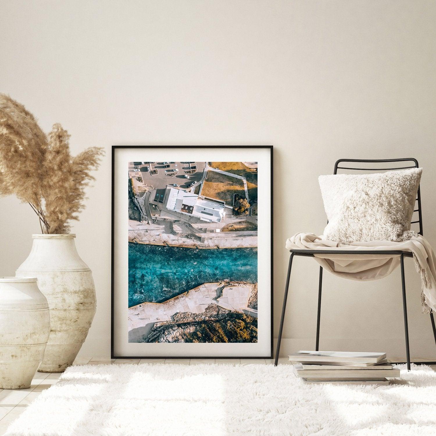 Concrete Bay Wall Art Print-Print-Small-Black Frame-Through Our Lens