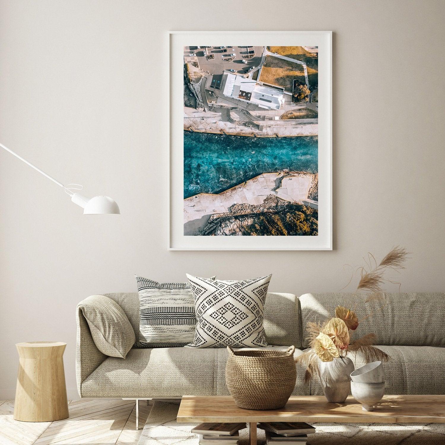 Concrete Bay Wall Art Print-Print-Small-White Frame-Through Our Lens