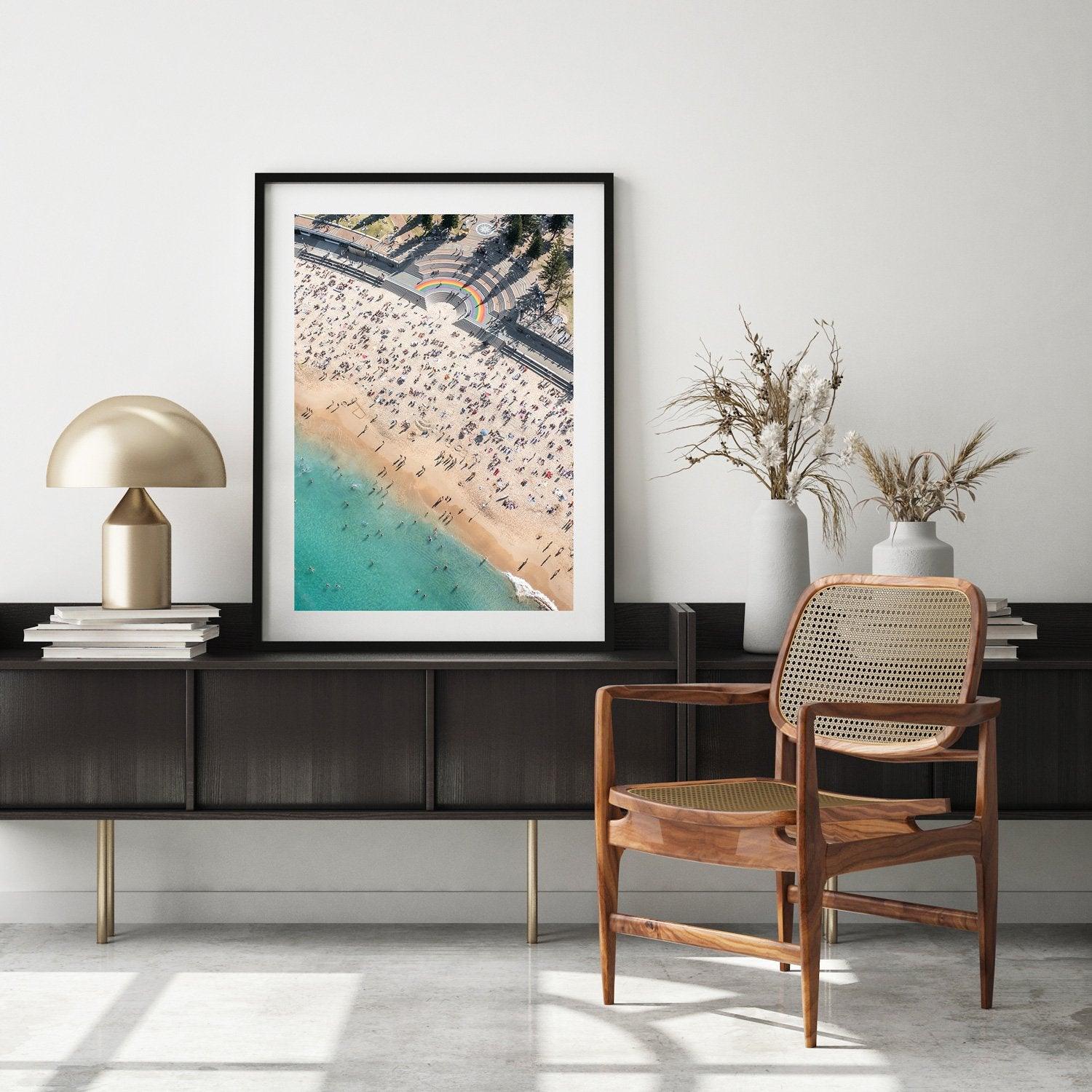 Coogee Living Art Print-Print-Small-Black Frame-Portrait-Through Our Lens