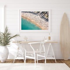 Coogee Living Art Print-Print-Small-White Frame-Landscape-Through Our Lens