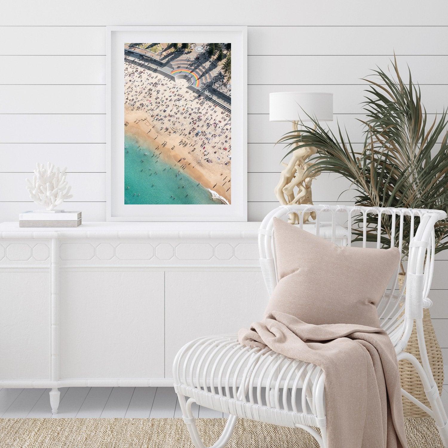 Coogee Living Art Print-Print-Small-White Frame-Portrait-Through Our Lens