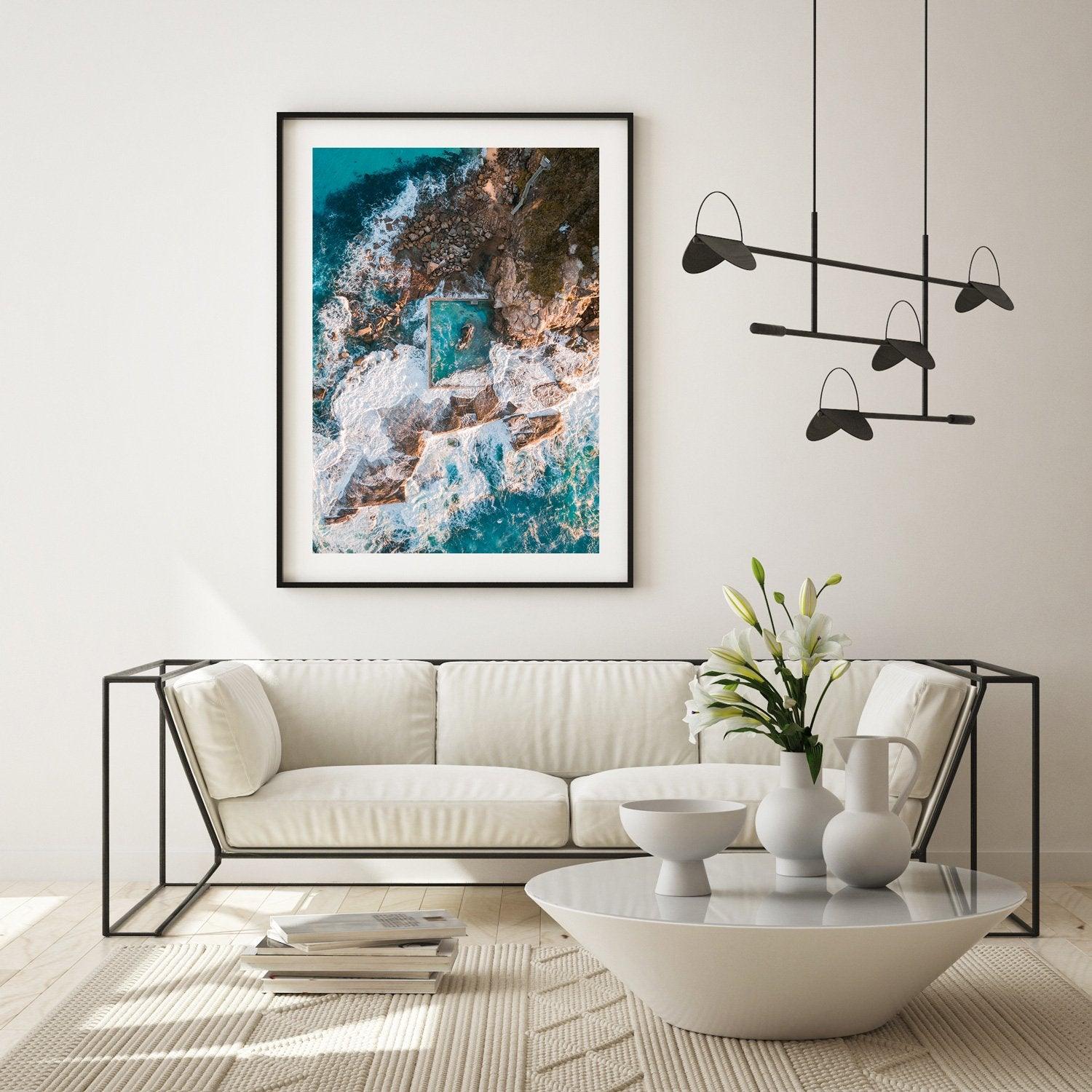 North Curl Curl Art Print-Print-Small-Black Frame-Through Our Lens