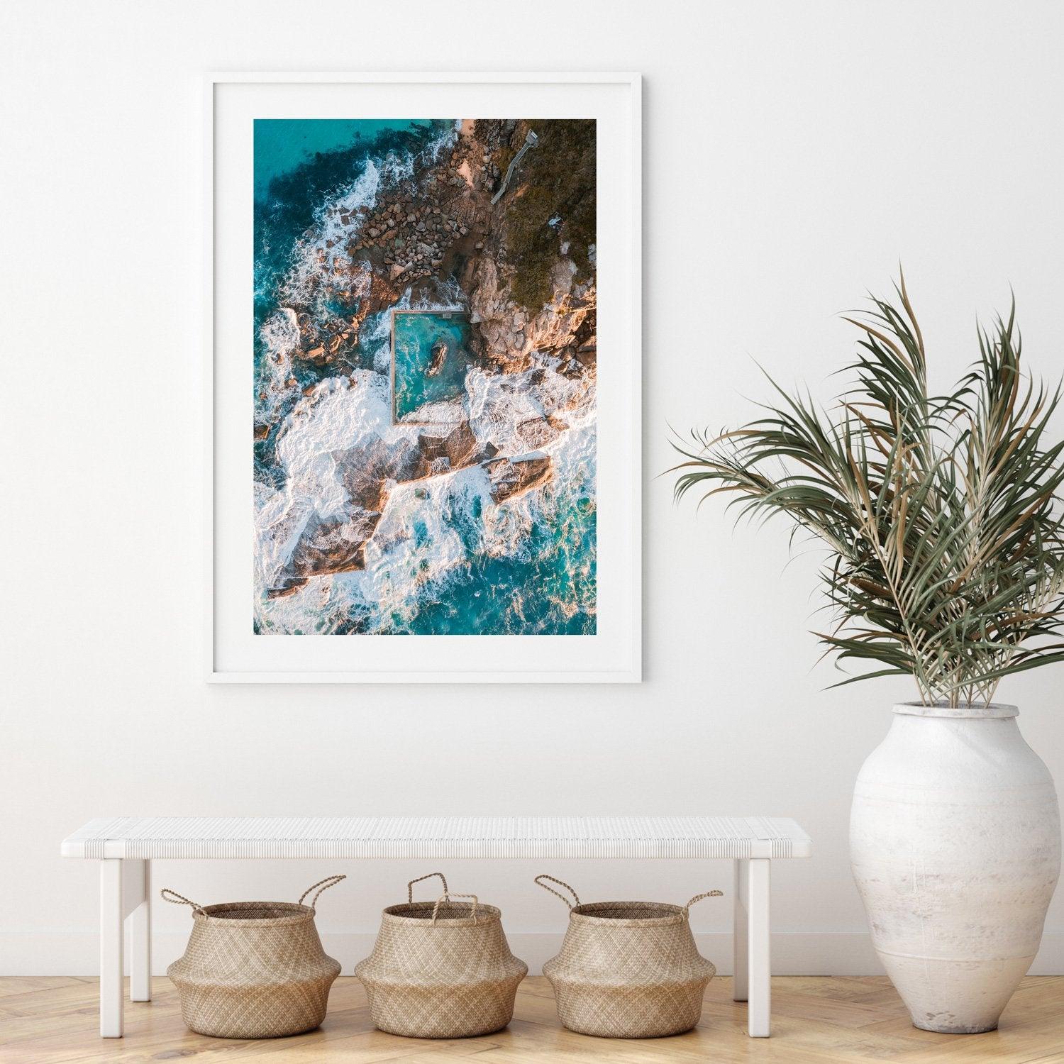 North Curl Curl Art Print-Print-Small-White Frame-Through Our Lens