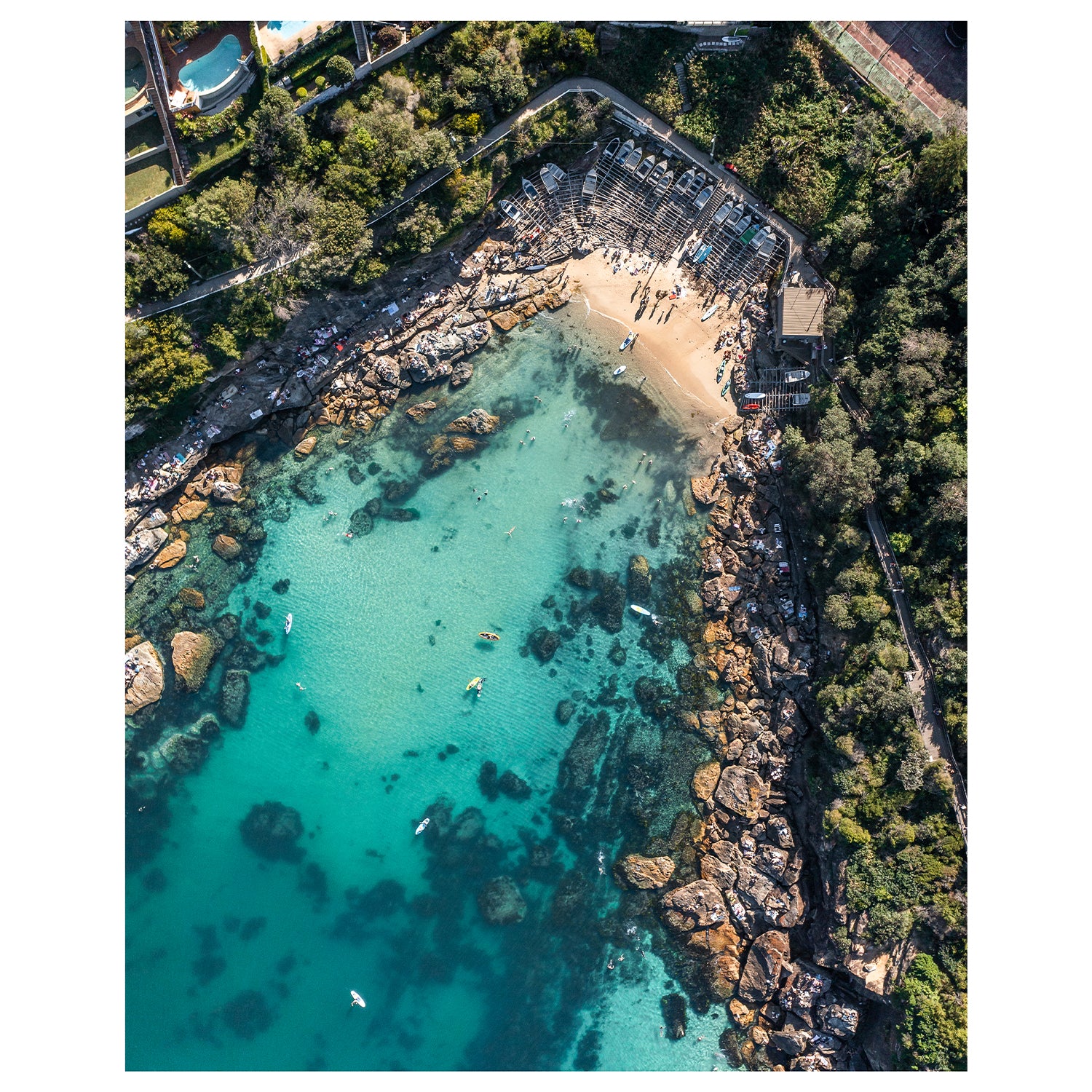 Gordon's Bay coastal seascape unframed art print - Australian beach photography wall art