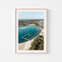 Gunnamatta Bay ocean pool aerial view in oak frame - coastal swimming photography wall art