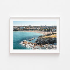 Salty Coogee Art Print-Print-Small-White Frame-Landscape-Through Our Lens