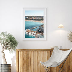 Salty Coogee Art Print-Print-Small-White Frame-Portrait-Through Our Lens