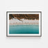 Hyams Beach aerial seascape in black frame - Australian coastal photography wall art