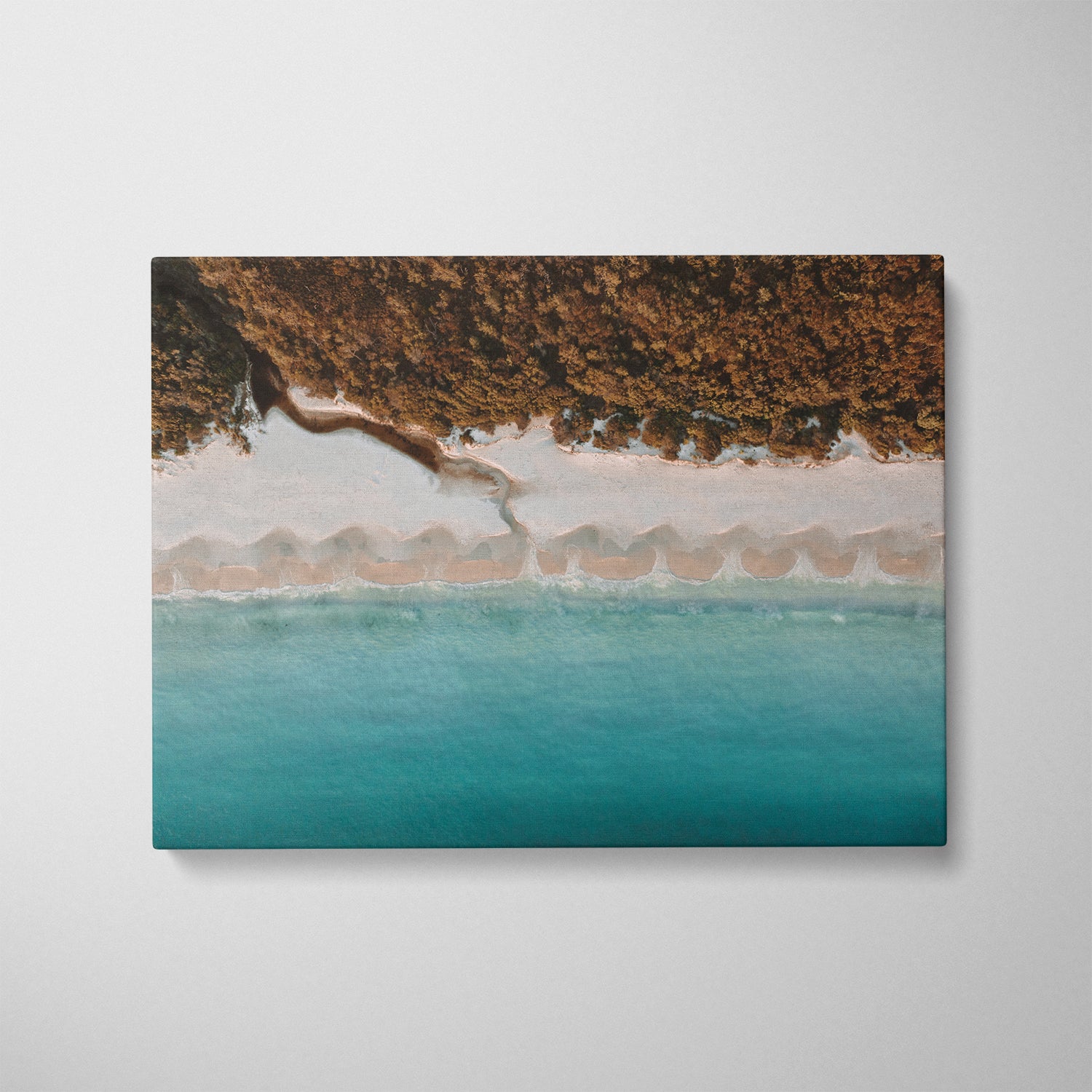 Hyams Beach tranquil seascape in white frame - coastal landscape wall art