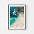 Bronte swimmers in full swing aerial view - framed coastal photography wall art