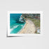Bronte swimmers in full swing - framed aerial beach photography in white frame for