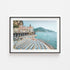 Amalfi Coast Italian summer seascape in black frame - Mediterranean coastal wall art