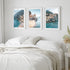 Cinque Terre Italian coastal village in white frame - Mediterranean landscape wall art