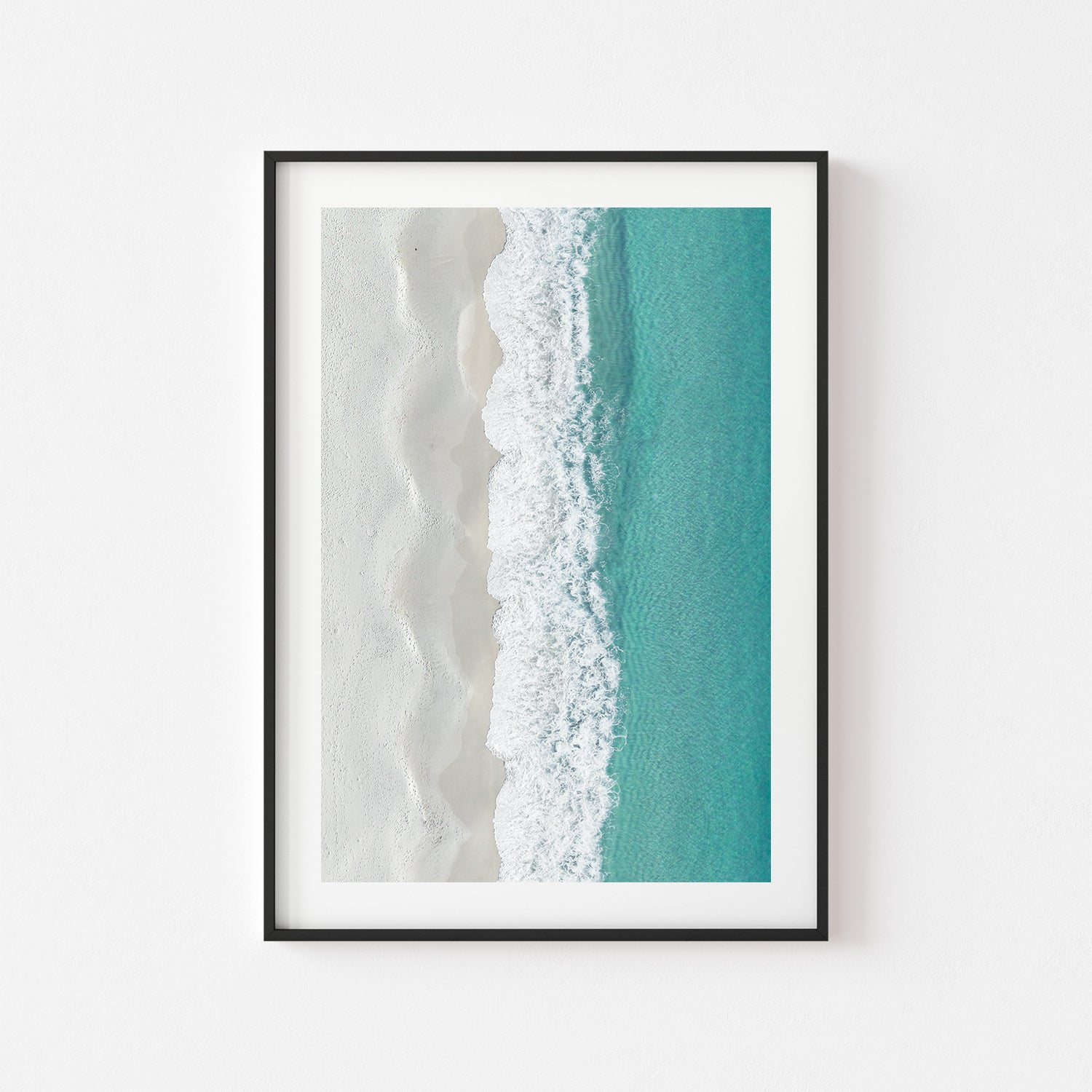 Hyams Beach layers seascape in black frame - coastal landscape photography wall art