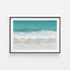 Hyams Beach layers aerial photograph in black frame - coastal landscape wall art