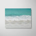 Hyams Beach aerial layers in white frame - coastal seascape wall art for modern homes